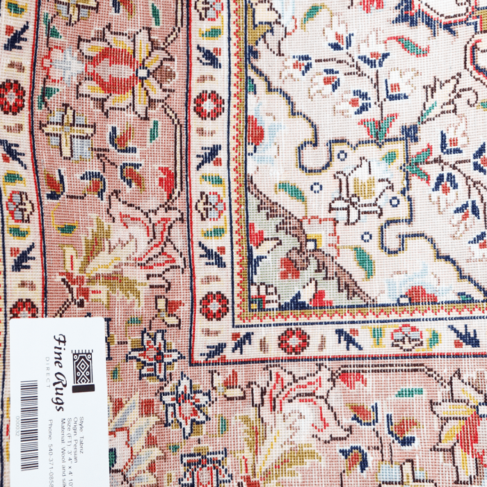 Tabriz Wool Persian Rug 3'4" X 4'1" ITEM# 0032