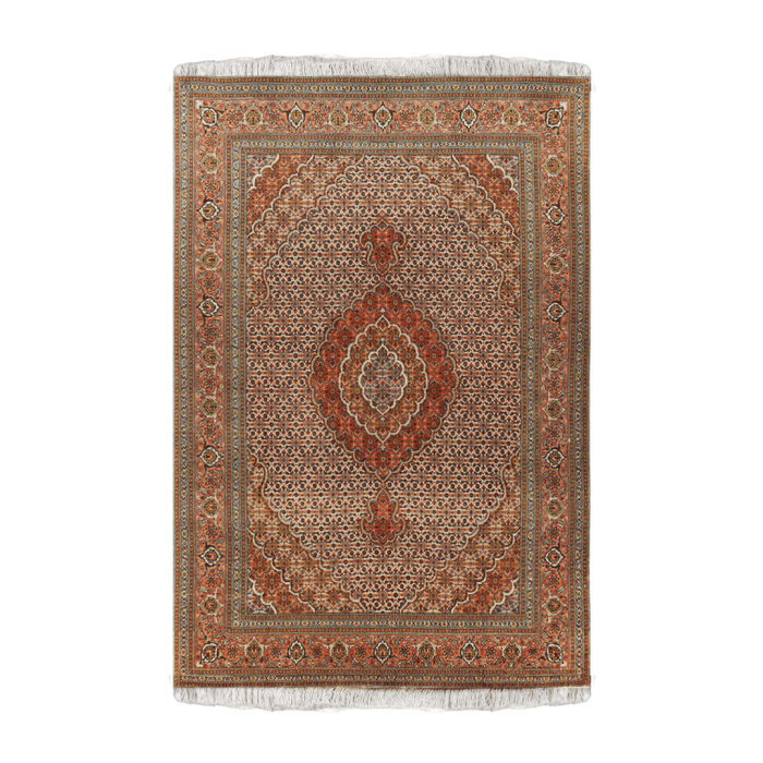 Tabriz Mahi Wool and silk Persian Rug 5'1" X 6'6" ITEM# 117