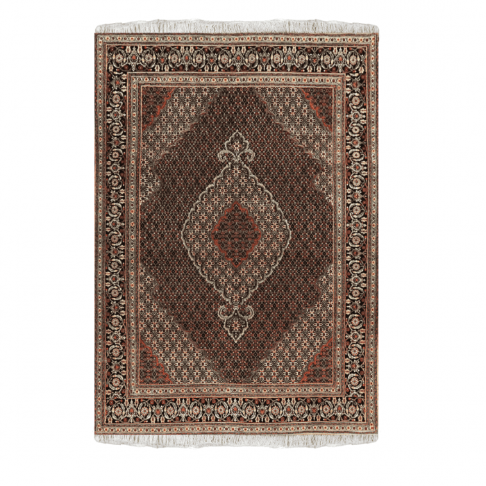 Tabriz mahi Wool and silk Persian Rug 6'6" X 9'6" ITEM# 196