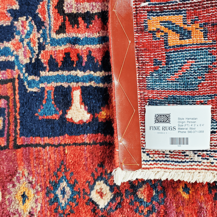 Hamadan Wool Persian Rug 4'3" X 6'4" ITEM# 500