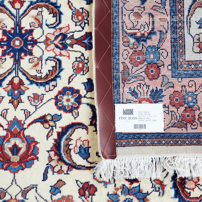 Sarouk Wool Persian Rug 4'6" x 7'3" ITEM# 546