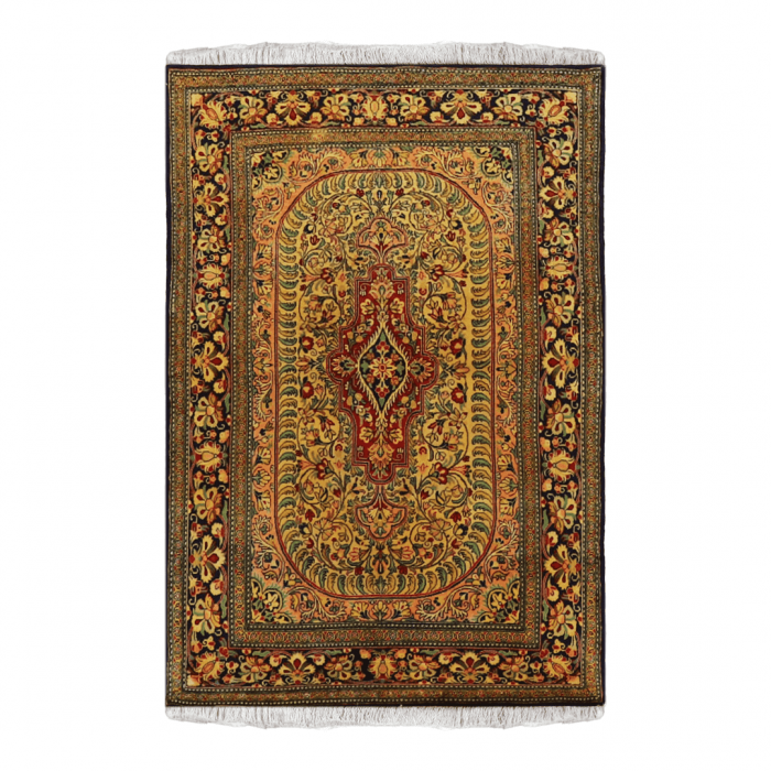 Qom Wool Persian Rug 3'50" X 5'10" ITEM# 558