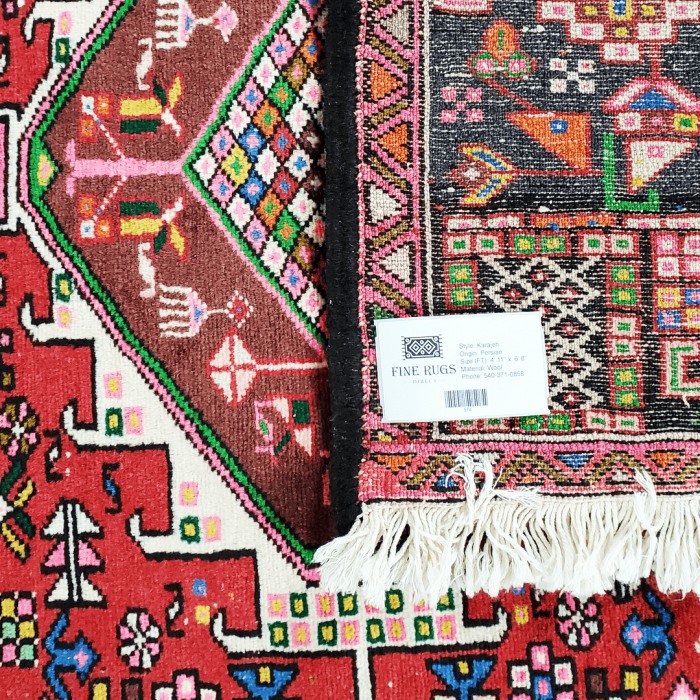 Karajeh Wool Persian Rug 4'11" X 5'8" ITEM# 570