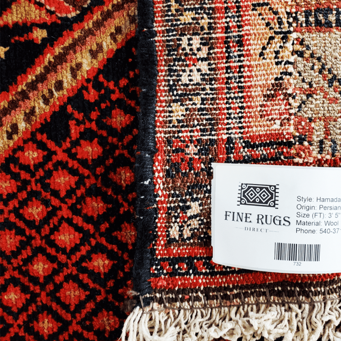 Hamadan Wool Persian Rug 3'5" X 10'20" ITEM# 732