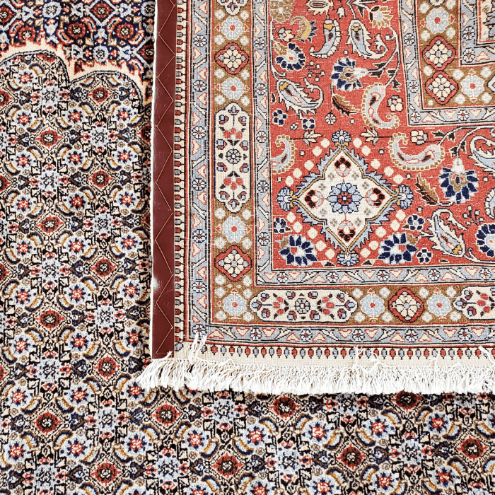 Moud Wool and silk Persian Rug 11'1" x 16'1" ITEM# 973