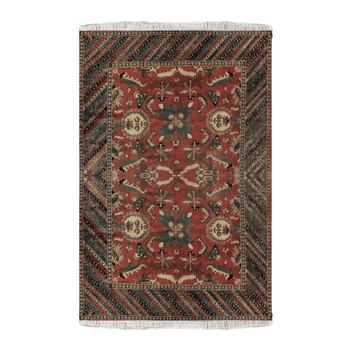 Heriz Wool and silk Persian Rug 13' X 16'3" ITEM# 979