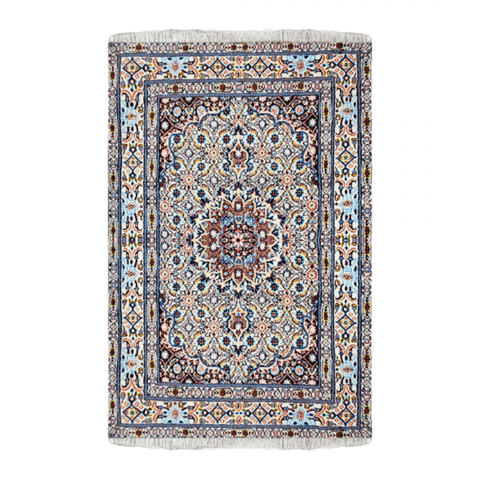 Light Moud Rug Wool & Silk 2'7" X 3'11" ITEM# 991
