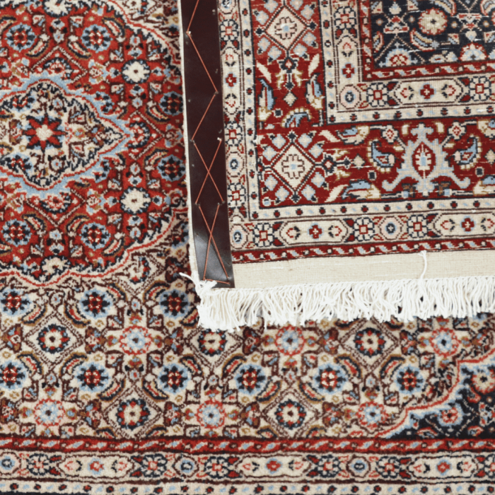 Moud Wool and silk Persian Rug 3'4" x 5'0"  ITEM# 0070