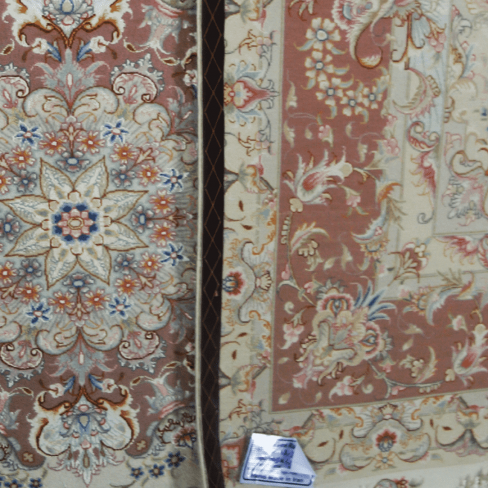 Tabriz Wool and silk Persian Rug 6'7" X 9'11". 157  ITEM# 157