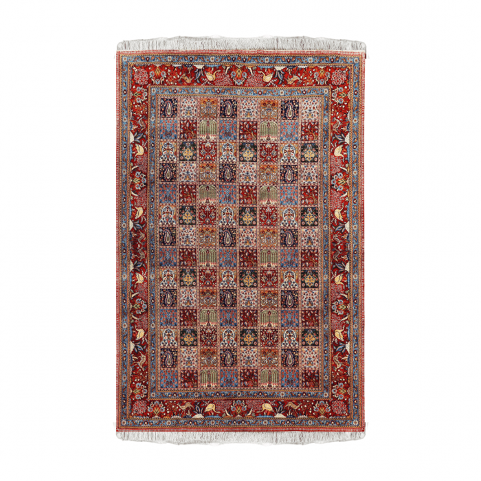 Qom wool and silk Persian Rug 6'5" X 10'  ITEM# 222