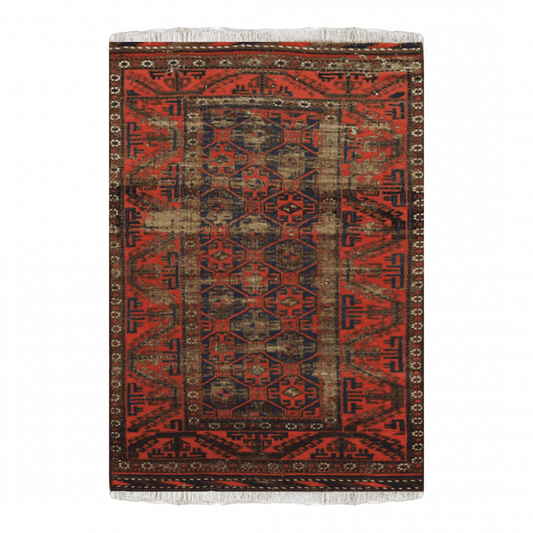 Antique Sarouk Wool Persian Rug 3'0" x 5"7"  ITEM# 468