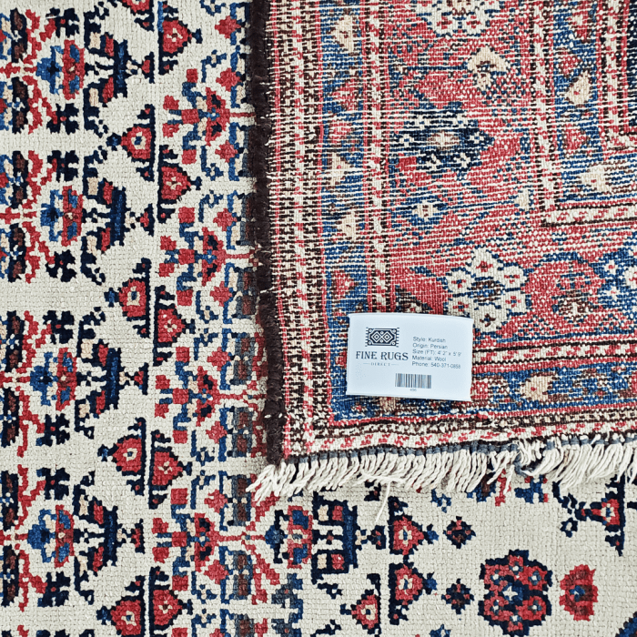 Kurdish Wool Persian Rug 4'20" X 5'9"  ITEM# 496