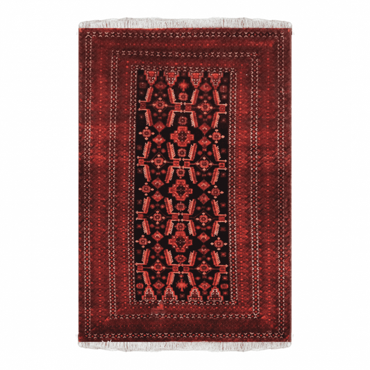 Turkaman Wool Persian Rug 4'2" x 7'3"  ITEM# 501
