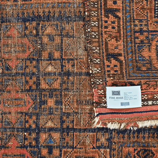 Turkish Wool Persian Rug 3'7" x 4'5"  ITEM# 514