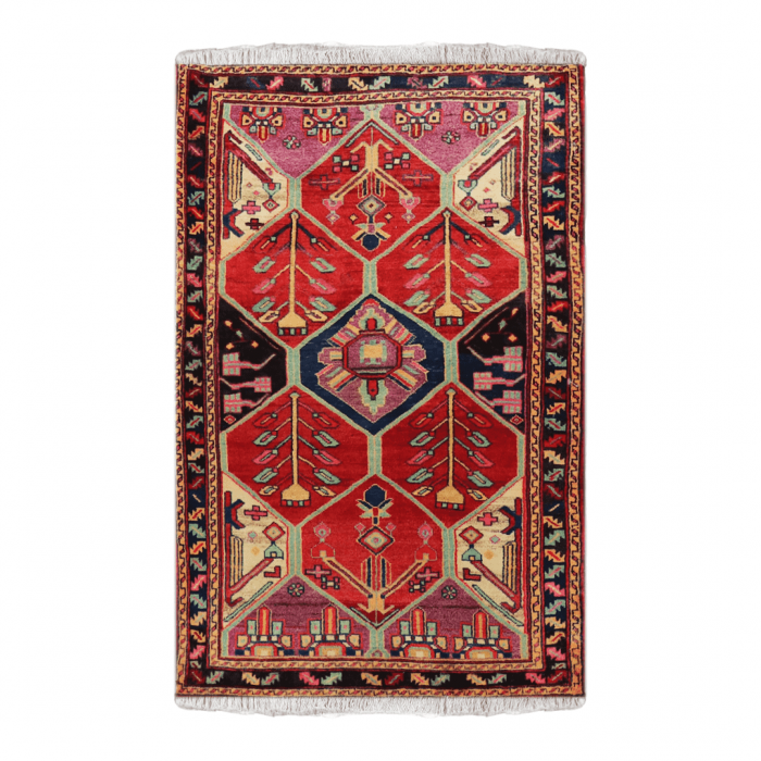 Hamadan Wool Persian Rug 3'8" X 7'  ITEM# 636