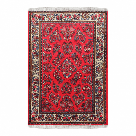 Sarouk Wool Persian Rug 4'4" x 6'9"  ITEM# 646