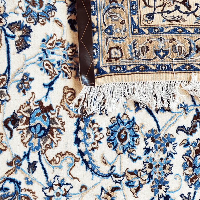 Naeen Wool and silk Persian Rug 9'1" x 12'1"  ITEM# 876